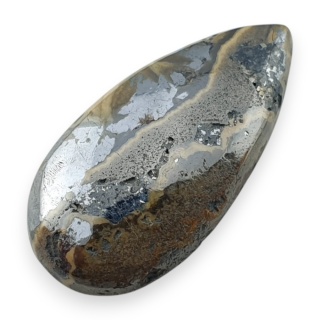 Agat schalenblende kaboszon 24x12 mm nr 47