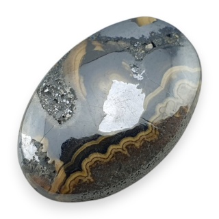 Agat schalenblende kaboszon 24x16 mm nr 13