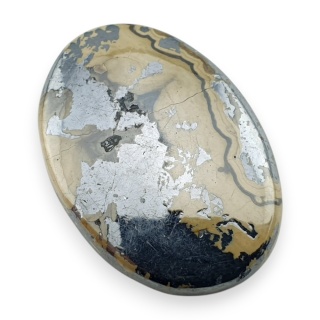 Agat schalenblende kaboszon 31x22 mm nr 8