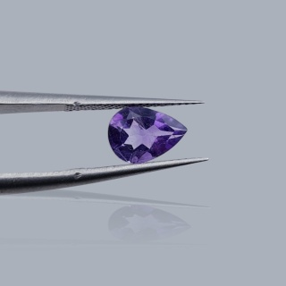 Amethyst faceted teardrop 8x6 mm 1 pc