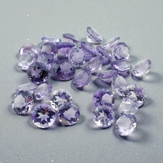 Round faceted amethyst dia 5 mm 1 pc