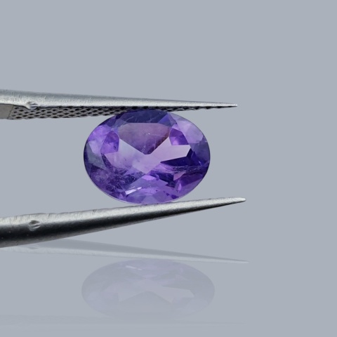 Ametyst owal fasetowany 8x6 mm 1 szt