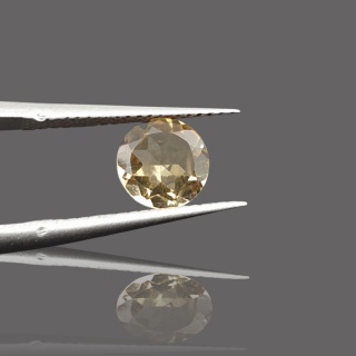 Citrine round faceted dia 6 mm 1 pc