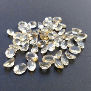 Citrine oval faceted 7x5 mm 1 pc