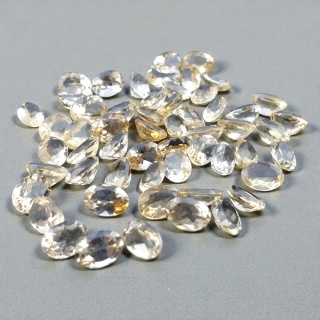 Citrine oval faceted 8x6 mm 1 pc