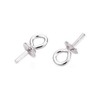 Haczyk do wklejania z kapturkiem srebro 925 7x3 mm 2 szt