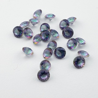 Kwarc mystic okrągły fasetowany fi 4 mm 1 szt