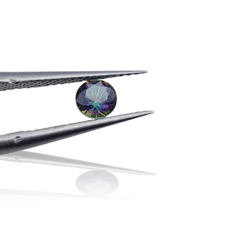 Kwarc mystic okrągły fasetowany fi 4 mm 1 szt