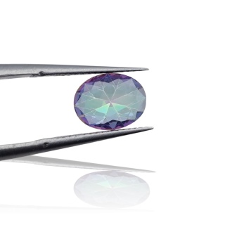 Mystic quartz oval faceted 9x7 mm 1 pc