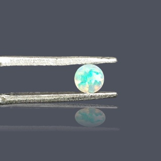 Opal from Ethiopia round faceted dia 4 mm 1 piece