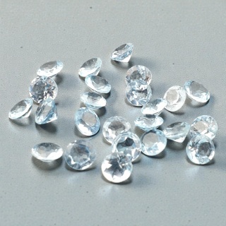 Topaz Sky Blue round faceted 5 mm 1 pc