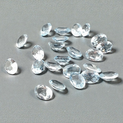 Topaz Sky Blue owal fasetowany 7x5 mm 1 szt