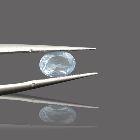 Topaz Sky Blue owal fasetowany 7x5 mm 1 szt