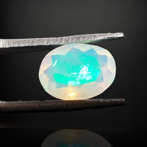 Ethiopian faceted opal 10x7 mm no A124
