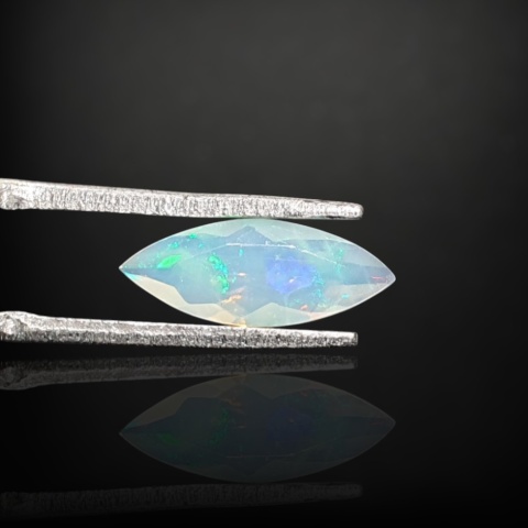 Ethiopian faceted opal 13x5 mm no A187