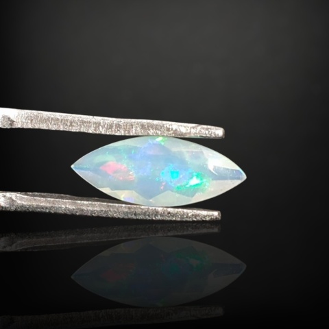 Ethiopian faceted opal 13x5 mm no A187