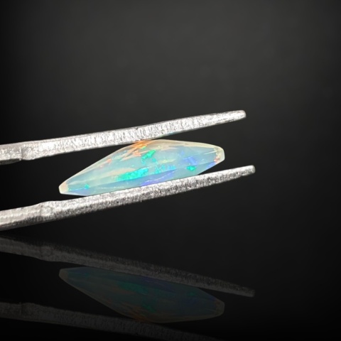 Ethiopian faceted opal 13x5 mm no A187