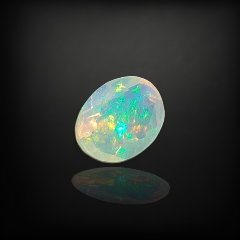Ethiopian faceted opal 8x6 mm no A135