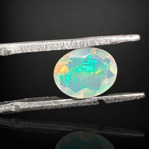 Ethiopian faceted opal 8x6 mm no A135