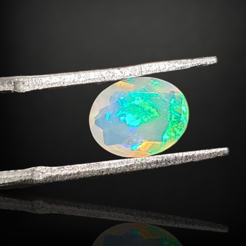 Ethiopian faceted opal 8x7 mm no A165