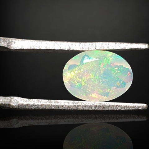 Ethiopian faceted opal 9x6 mm no A132
