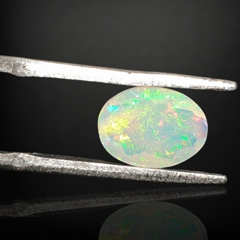 Ethiopian faceted opal 9x6 mm no A132