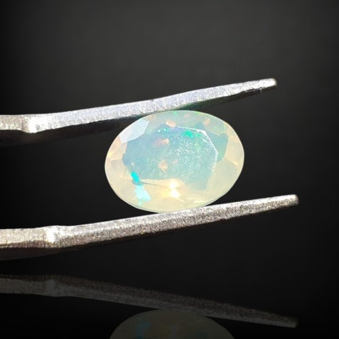 Ethiopian faceted opal 9x7 mm no A110