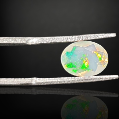 Ethiopian faceted opal 9x7 mm no A111