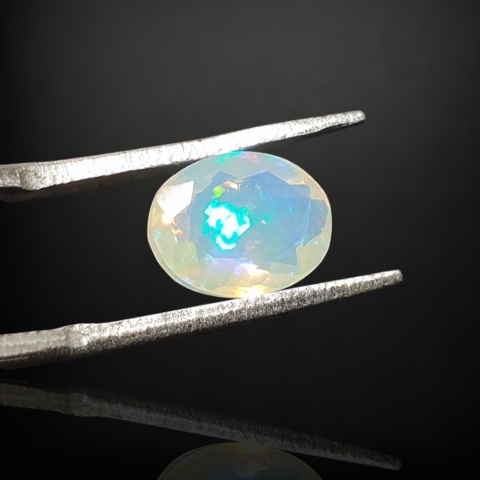 Ethiopian faceted opal 9x7 mm no A122