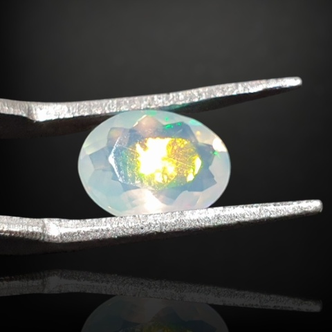 Ethiopian faceted opal 9x7 mm no A126