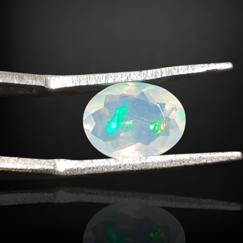 Ethiopian faceted opal 9x7 mm no A126