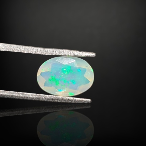 Ethiopian faceted opal 9x7 mm no A139