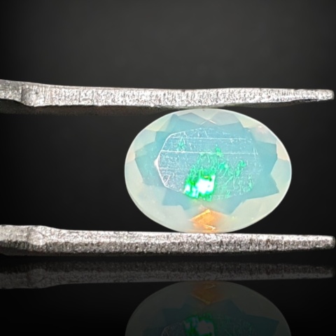 Ethiopian faceted opal 9x7 mm no A147