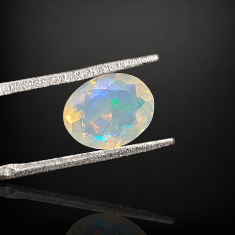 Ethiopian faceted opal 9x7 mm no A150