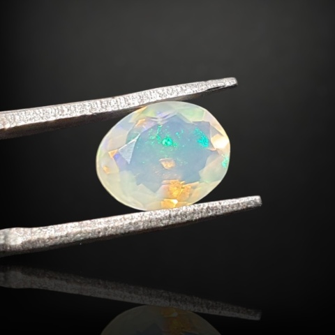 Ethiopian faceted opal 9x7 mm no A150