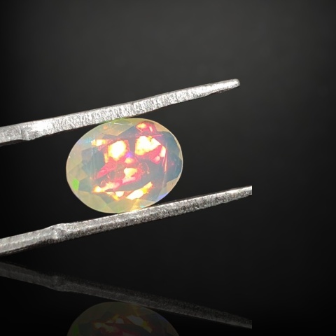 Ethiopian faceted opal 9x7 mm no A199
