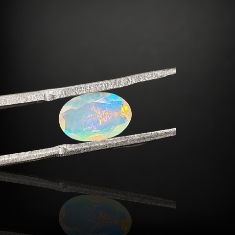 Ethiopian faceted opal 9x6 mm no A206