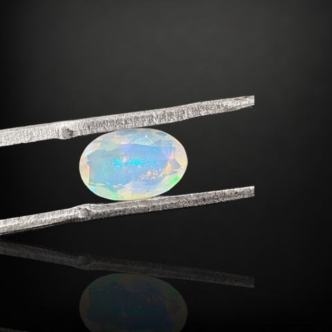 Ethiopian faceted opal 9x6 mm no A206