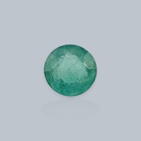 Emerald round faceted fi 4 mm no 2