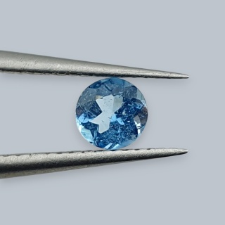 Topaz swiss blue fasetowany okrągły fi 4 mm nr 9