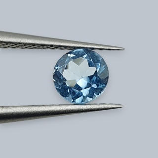 Topaz swiss blue fasetowany okrągły fi 5 mm nr 6