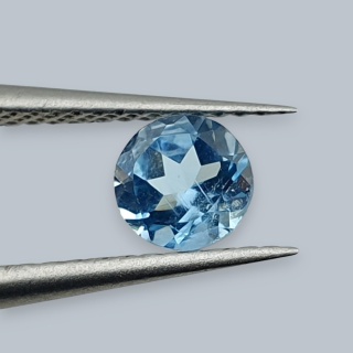 Topaz swiss blue fasetowany okrągły fi 5 mm nr 7