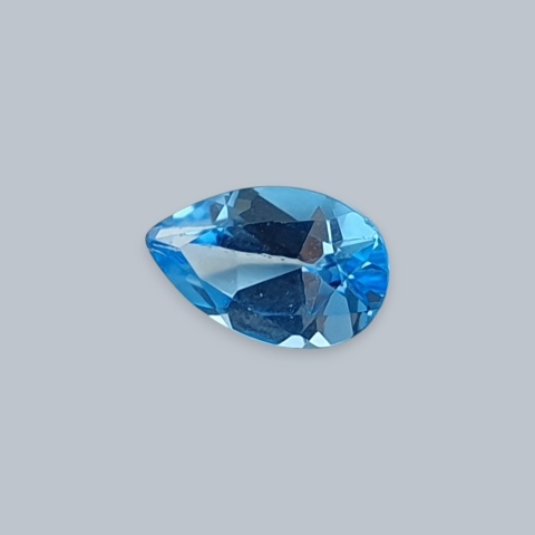 Topaz Swiss Blue Teardrop Faceted 8x5 mm no 46
