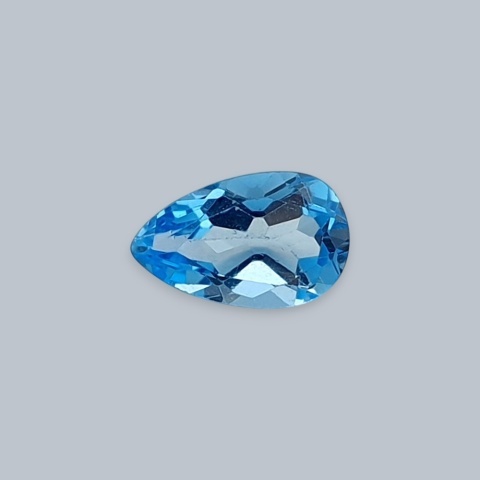 Topaz Swiss Blue Teardrop Faceted 8x5 mm no 48