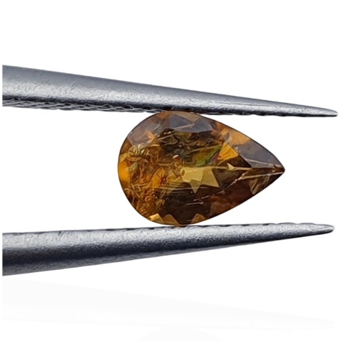 Tourmaline teardrop faceted 6x4 mm no 87