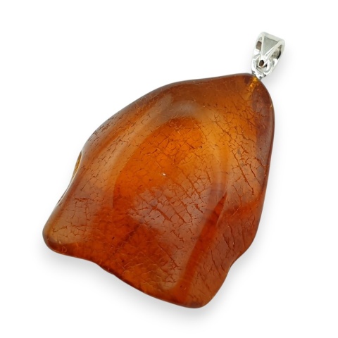 Bursztyn bałtycki zawieszka 38x29 mm nr 17