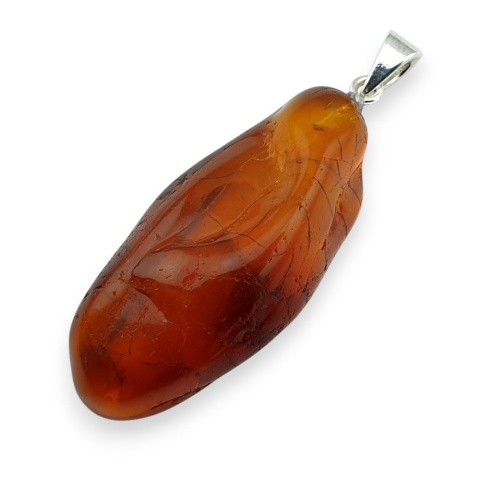 Bursztyn bałtycki zawieszka 43x19 mm nr 28