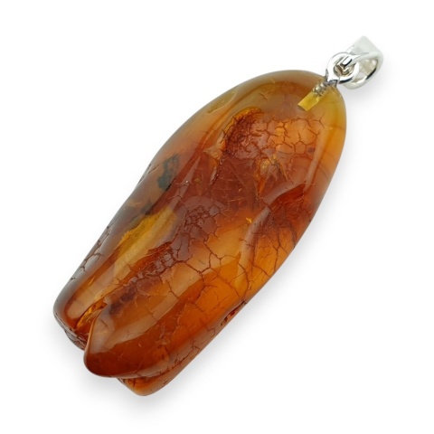 Bursztyn bałtycki zawieszka 43x20 mm nr 46
