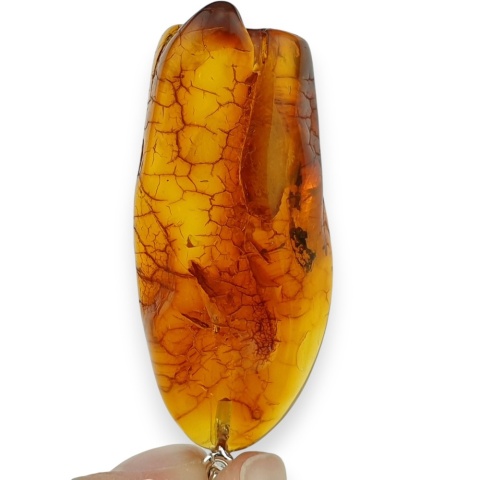 Bursztyn bałtycki zawieszka 43x20 mm nr 46