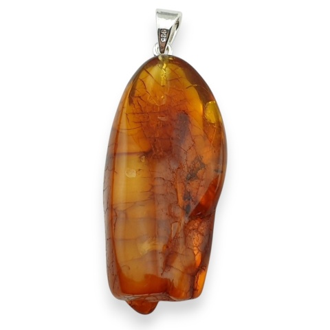 Bursztyn bałtycki zawieszka 43x20 mm nr 46